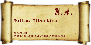 Multas Albertina névjegykártya
